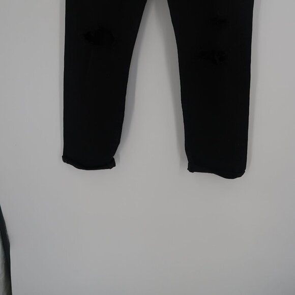 Free People We The Free Black Distressed Jeans Button Fly Size 28 - Picture 6 of 15